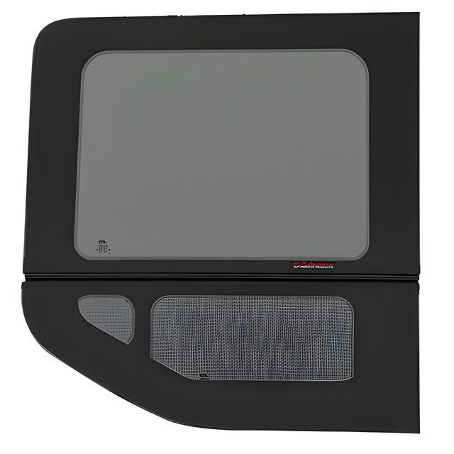 CRL 2015+ OEM Design 'All-Glass' Look Ford Transit Passenger's Side Rear Quarter Window for 148" Standard Body ONLY Medium and High Top Vans