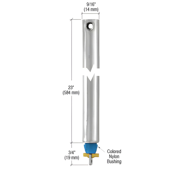 CRL 23" Tubular Spiral Non-Tilt Window Balance Blue Bushing