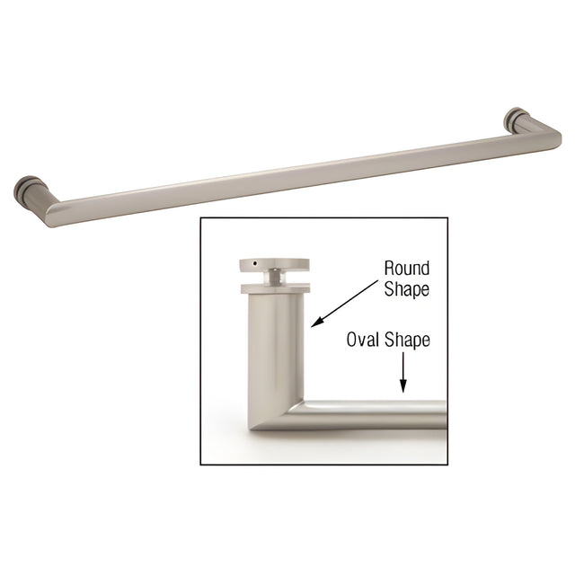 CRL 24" Brushed Nickel Single-Sided Oval/Round Towel Bar