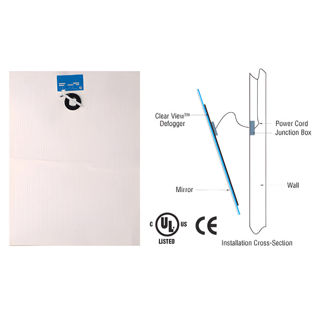CRL 24" x 32" Clear View™ 120 Volt Rectangular Mirror Defogger