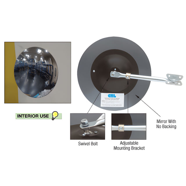 CRL 26" Diameter Indoor Clear Acrylic Convex Mirror