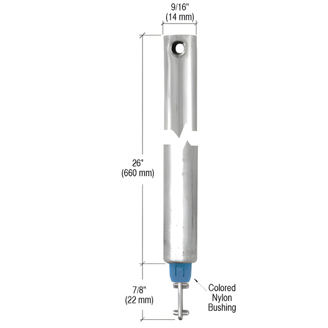 CRL 26" Tubular Spiral Tilt Window Balance - Blue Bushing