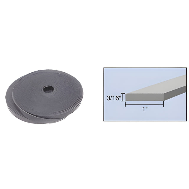 CRL 3/16" x 1" Bulk Rolled Flexible PVC Setting Block Material - 100'
