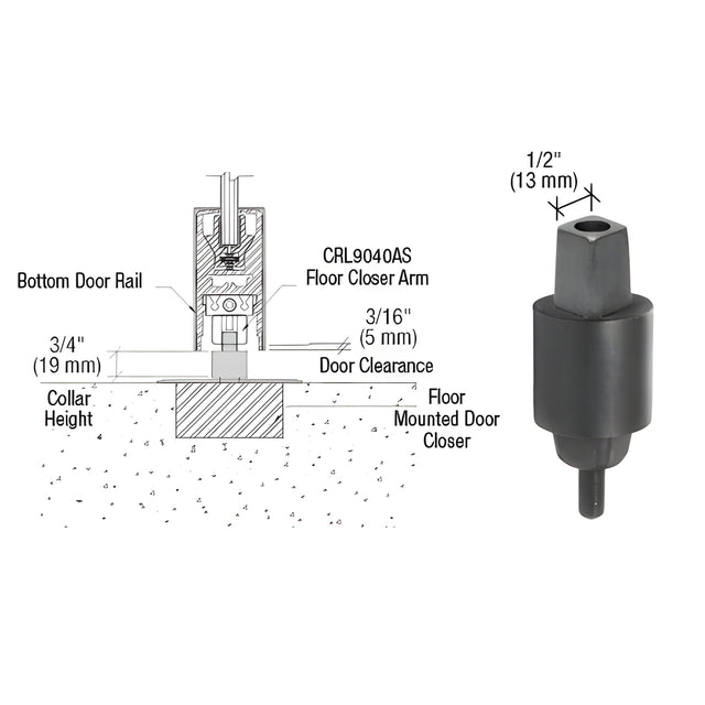 CRL 3/4" Collar Height "Mab" Type Spindle