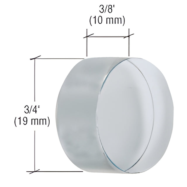 CRL 3/4" UV Bond Round Crystal Shelf Support