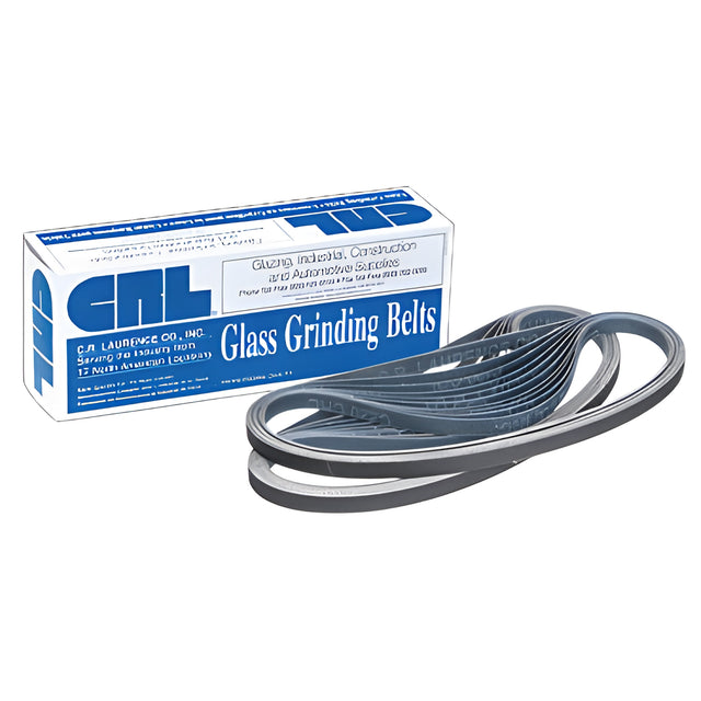 CRL 3/8" x 21" 220X Grit Glass Grinding Belts for Portable Sanders - 20/Box