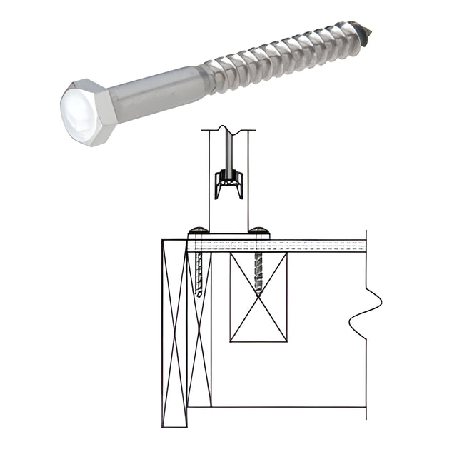 CRL 3/8" x 3-1/2" Lag Bolt