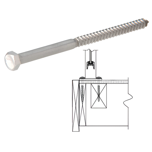 CRL 3/8" x 6" Lag Bolt