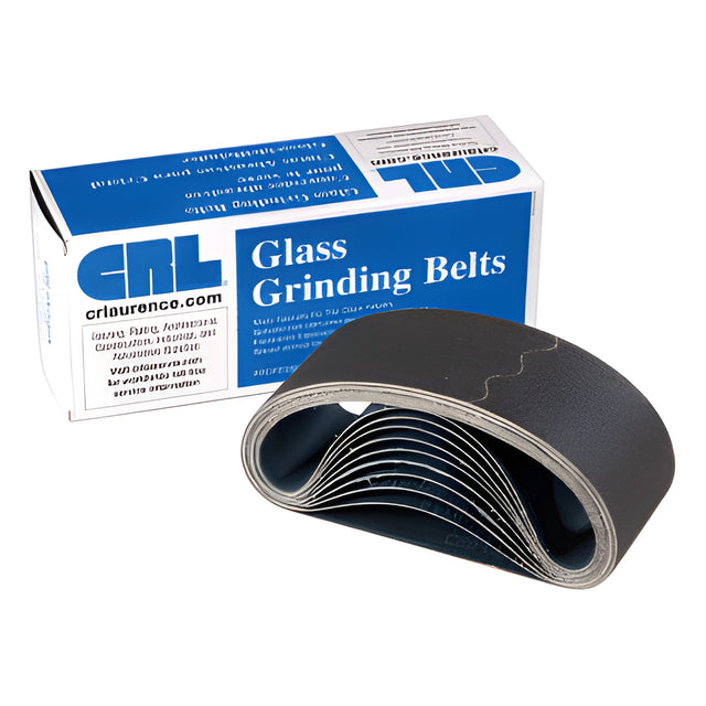 CRL 3" x 24" 600X Grit Glass Grinding Belt for Portable Sanders - 10/Bx