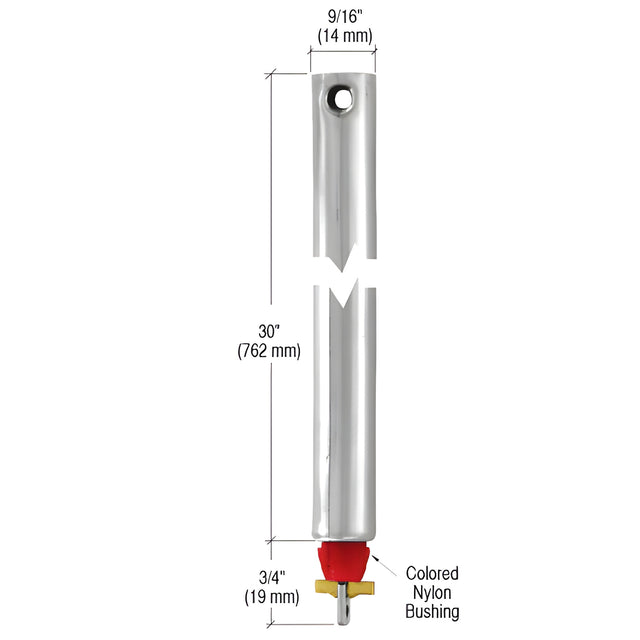 CRL 30" Tubular Spiral Non-Tilt Window Balance Red Bushing