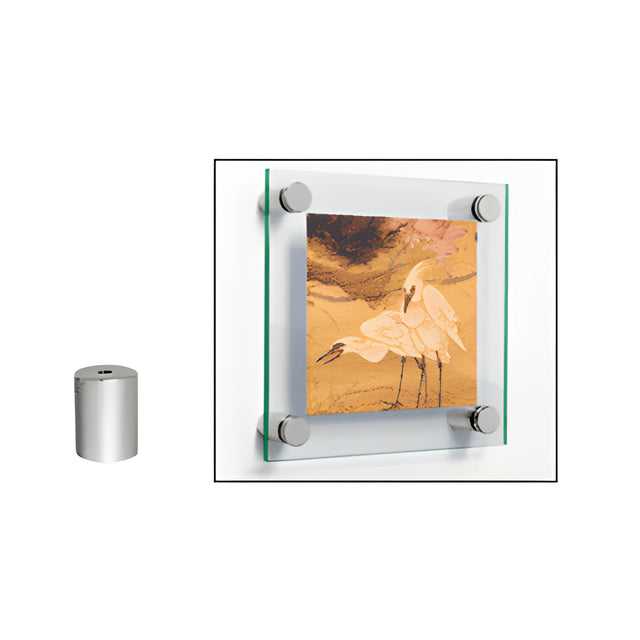 CRL 316 Brushed Stainless 1/2" Diameter by 1" Long Standoff Base