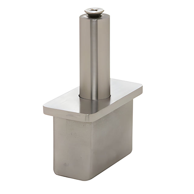 CRL 316 Brushed Stainless 1" x 2" Round Post Vertically Adjustable Post Cap for Saddles
