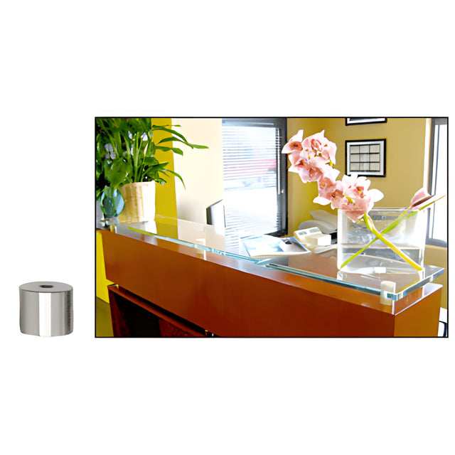 CRL 316 Brushed Stainless 3/4" Diameter by 3/4" Long Standoff Base