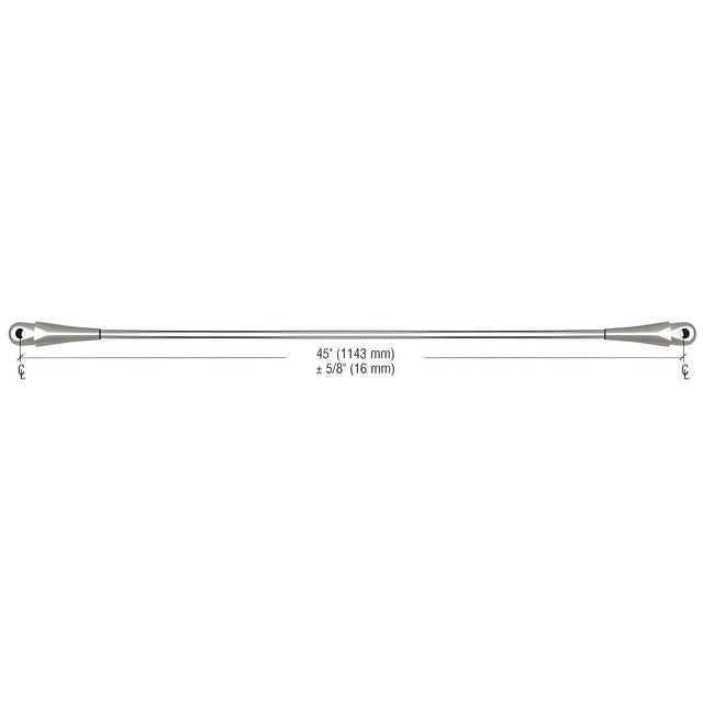 CRL 316 Brushed Stainless 45" Glass Awning System Connecting Rod for 42" Wide Panels