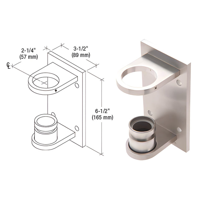 CRL 316 Brushed Stainless CRS Fascia Mount Bracket