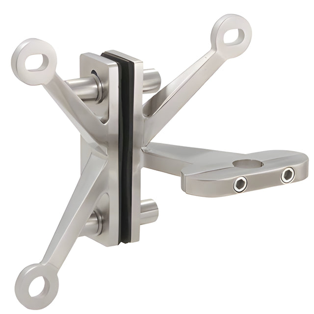 CRL 316 Brushed Stainless Steel Right Hand Three Arm Fin Mount Heavy-Duty Pivot Bracket Only