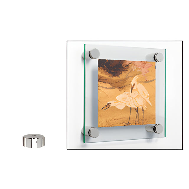 CRL 316 Polished Stainless 1/2" Diameter by 1/4" Long Standoff Base