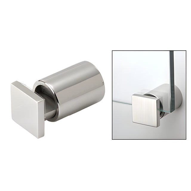 CRL 316 Polished Stainless 1" Square Cap Adjustable Edge Grip