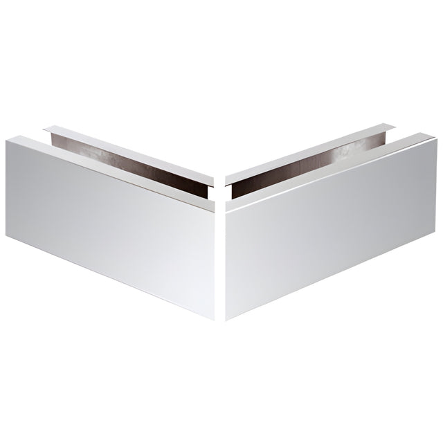 CRL 316 Polished Stainless 12" Mitered 90º Corner Cladding for B5S Series Standard Square Base Shoe