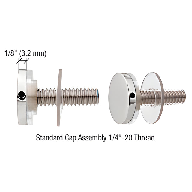 CRL 316 Polished Stainless 3/4" Diameter Standoff Cap Assembly