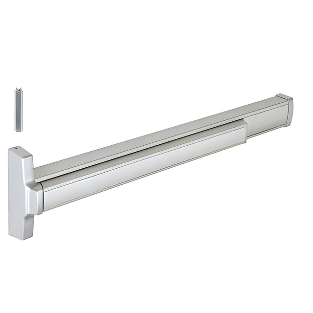 CRL 36" Jackson® Model 2086 Concealed Vertical Rod Panic Exit Device with Impact Kit Left Hand Reverse Bevel Fits 3/0 x 7/0 Door Aluminum Finish
