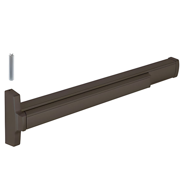 CRL 36" Jackson® Model 2086 with Impact Kit Concealed Vertical Rod Panic Exit Device Left Hand Reverse Bevel Fits 3/0 x 7/0 Door Dark Bronze Finish