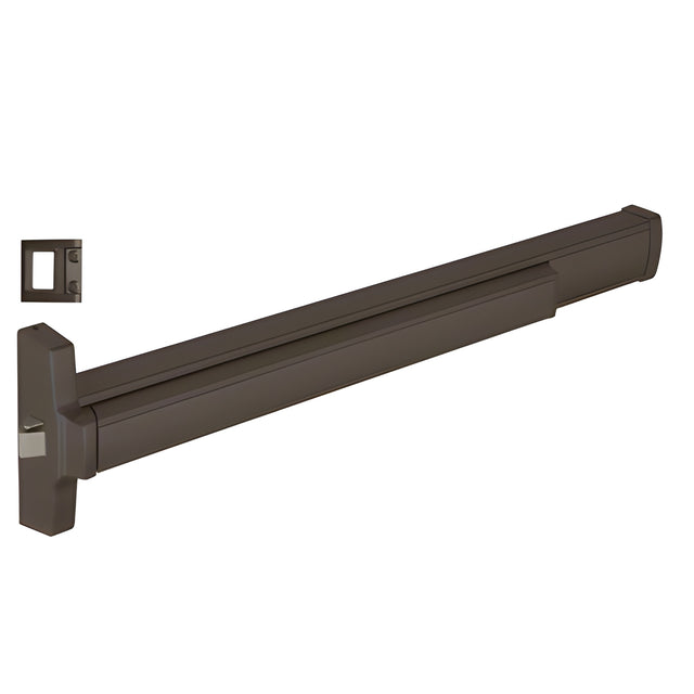 CRL 36" Jackson® Model 2095 Grade 1 Rim Latch Panic Exit Device Left Hand Reverse Bevel with 'S' Strike Fits 36" Wide Door Dark Bronze Finish