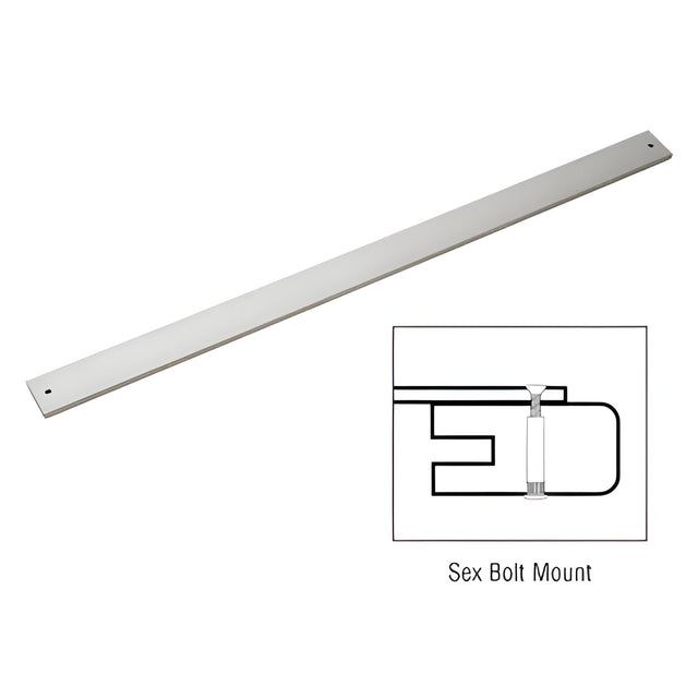 CRL 36" Satin Aluminum Extruded Aluminum Door Bumper Bars