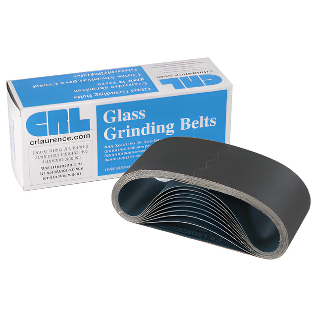 CRL 4" x 24" 220X Grit Glass Grinding Belts for Portable Sanders - 10/Bx