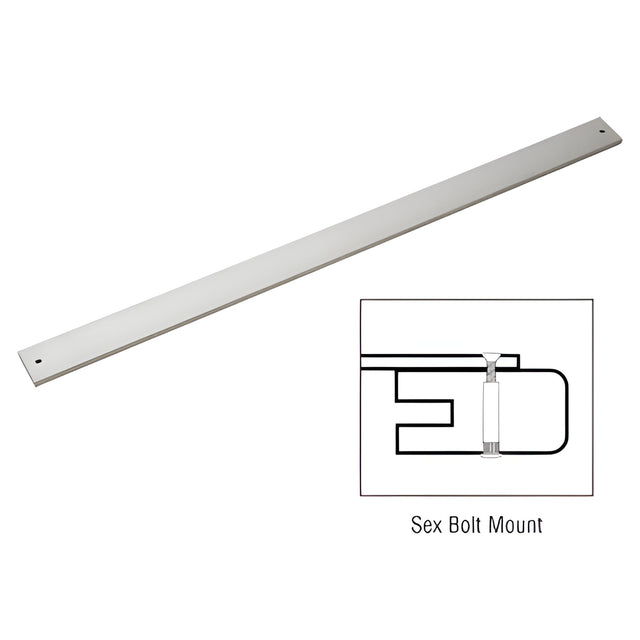CRL 42" Satin Aluminum Extruded Aluminum Door Bumper Bars