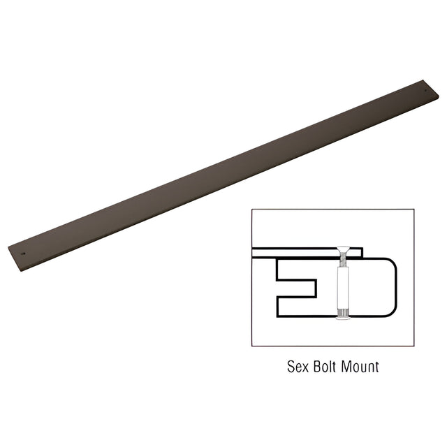 CRL 48" Bronze Anodized Extruded Aluminum Door Bumper Bars