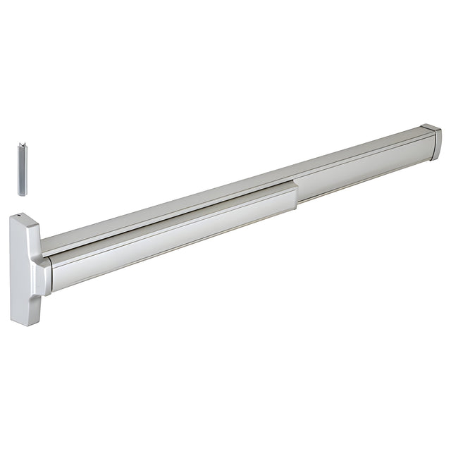 CRL 48" Jackson® Model 2086 Concealed Vertical Rod Panic Exit Device Left Hand Reverse Bevel Fits 4/0 x 7/0 Door Satin Aluminum Finish