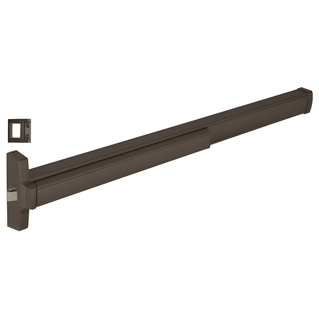 CRL 48" Jackson® Model 2095 Grade 1 Rim Latch Panic Exit Device Left Hand Reverse Bevel with 'S' Strike 4 Foot Dark Bronze Finish