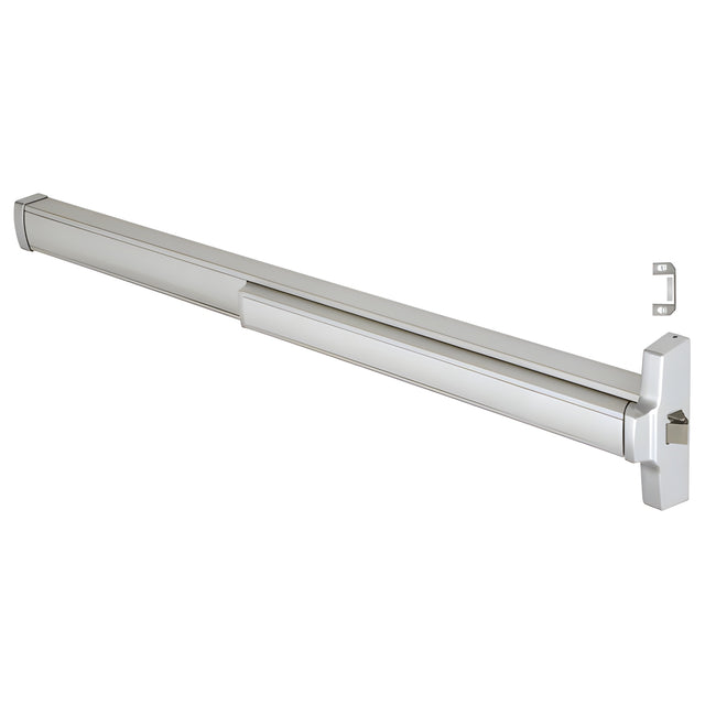 CRL 48" Jackson® Model 2095 Grade 1 Rim Latch Panic Exit Device Right Hand Reverse Bevel with 'C' Strike 4 Foot Aluminum Finish