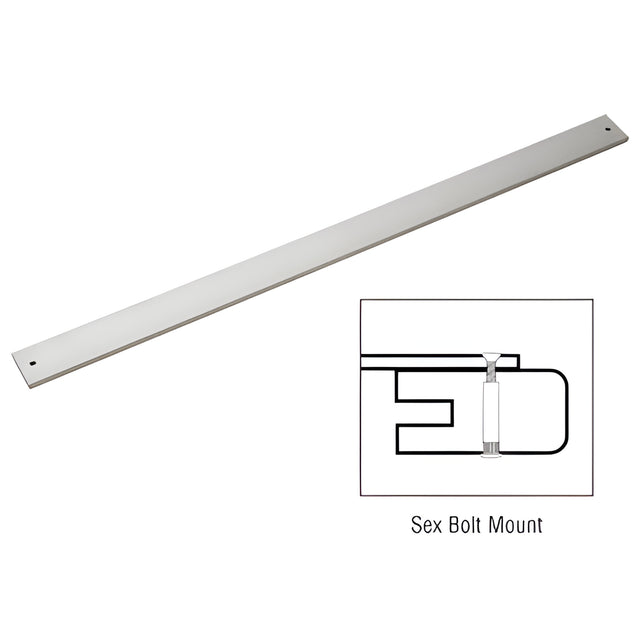 CRL 48" Satin Aluminum Extruded Aluminum Door Bumper Bars