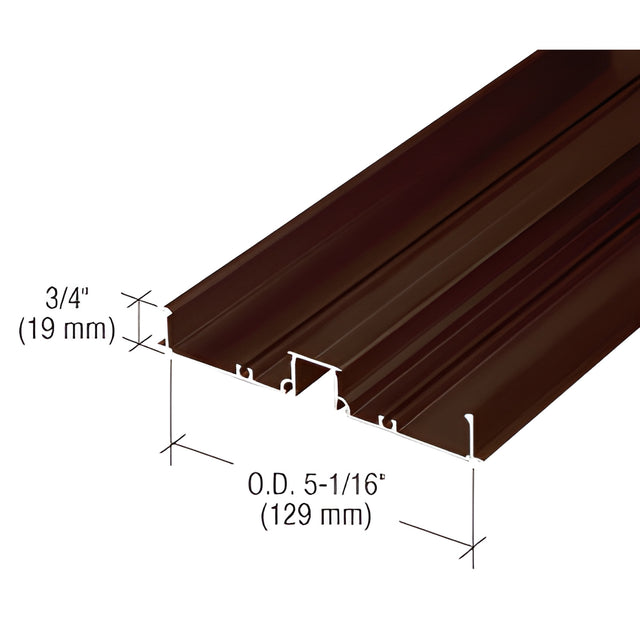 CRL 487 Bronze Anodized OfficeFront™ Horizontal Mullion Base - 24'-2"