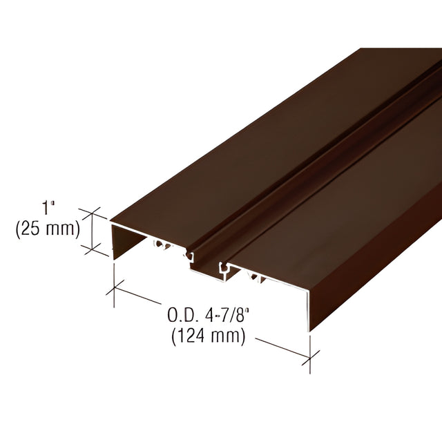 CRL 487 Bronze Anodized OfficeFront™ Shallow Pocket Glazing Insert - 24'-2"