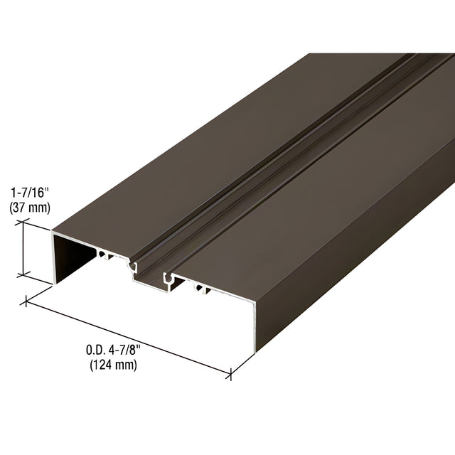 CRL 487 Bronze Anodized OfficeFront™ Shallow Pocket Glazing Insert - 24'2"