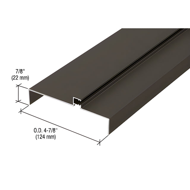CRL 487 Bronze Anodized OfficeFront™ Transom Frame Head Insert for 2" Face Trim - 24'2"