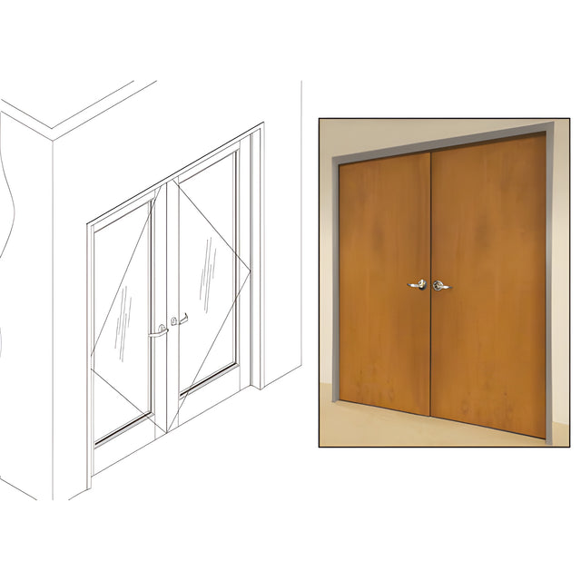 CRL 487 Clear Anodized OfficeFront™ Office Partition 8'0 x 9'0 Double Door Frame