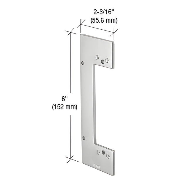 CRL 487 OfficeFront™ Strike Backing Plate for Locksets