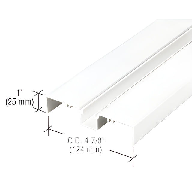 CRL 487 White KYNAR OfficeFront™ Deep Pocket Glazing Insert - 24'-2"
