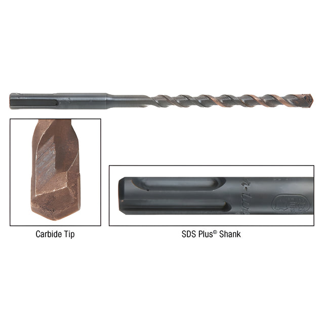 CRL 5/16" x 6" Thundertwist™ SDS Plus® Plus Uni-Shank Drill