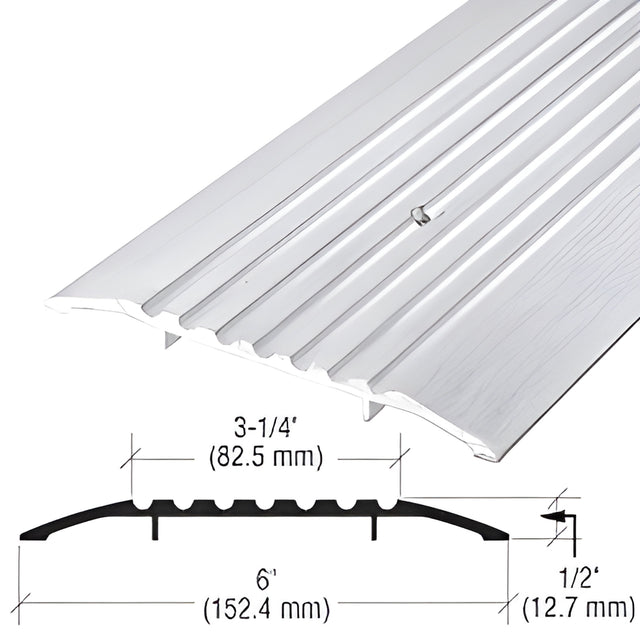 CRL 6" Aluminum Commercial Saddle Threshold - 185" Length