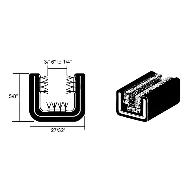 CRL 60" Channel for 1963-1964 Chevy and GMC Trucks without Framed Glass