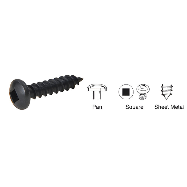 CRL 8 x 3/4" Square Drive (Robertson) Pan Head Sheet Metal Screws
