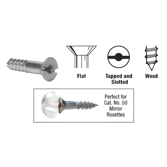 CRL #8 x 3/4" Tapped Head Wood Screws