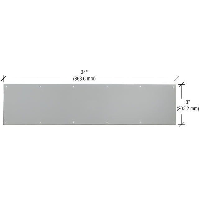 CRL 8" x 34" Brushed Stainless Kick Plate for 36" Doors