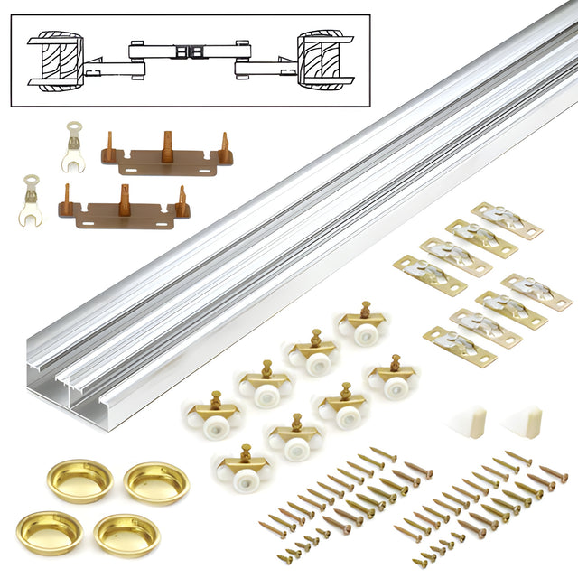 CRL 96" By-Pass Hardware Set 4 Door