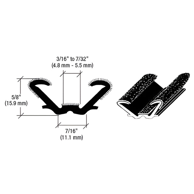 CRL 96" Flexible Flocked Rubber Glass Run Channel for 1969-1971 Chevy II, Chevelle, Tempest and F-85 Olds